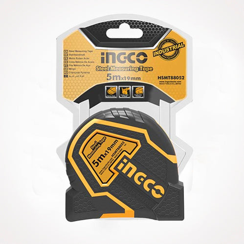 CINTA MÉTRICA PLÁSTICA NEGRA 5MTSX19MM INGCO HSMT88052