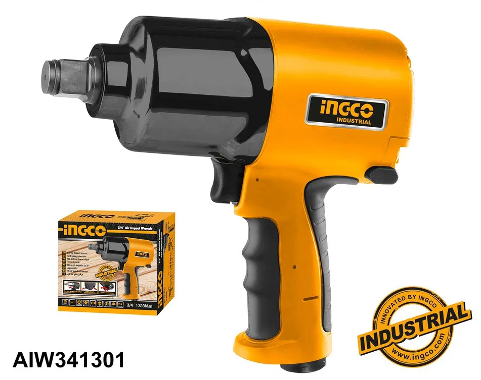 LLAVE DE IMPACTO NEUMATICA 3/4 90PSI/7000RPM INGCO AIW341301