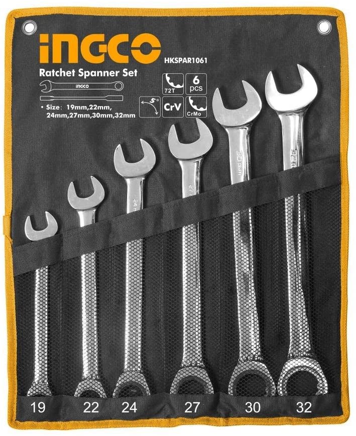 JUEGO DE LLAVES COMBINADAS 6 PCS INGCO HKSPAR1061