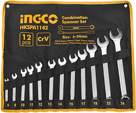 JUEGO DE LLAVES COMBINADAS 6-24MM 12PCS INGCO HKSPA1142