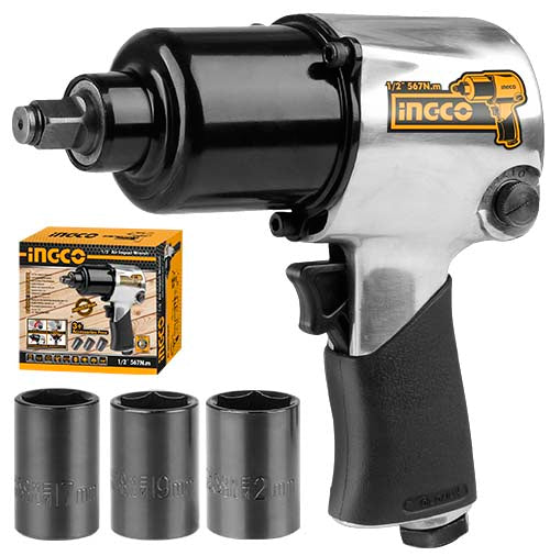 LLAVE DE IMPACTO NEUMATICA 1/2 90PSI/7500RPM INGCO AIW12561
