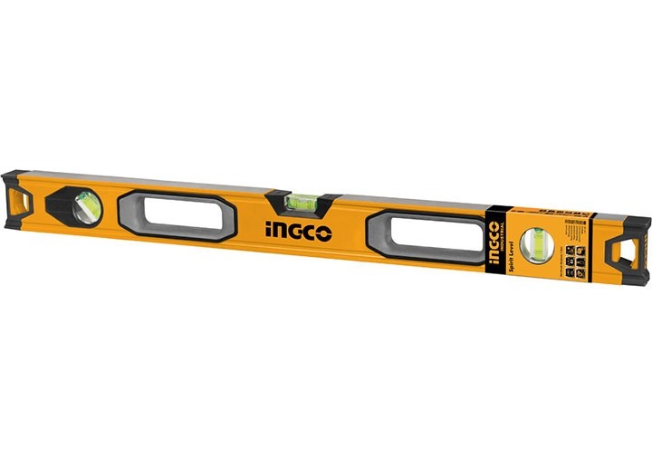 NIVEL DE ALUMINIO REFORZADO 70´´ 3 GOTAS 180CM INGCO HSL08180