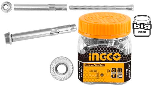 ANCLA DE CUÑA M6*55MM 30PCS/SET INGCO HWWA0605511