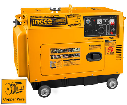 PLANTA ELÉCTRICA DIÉSEL SILENCIOSO 110-120V / 220-240V 3000 W 5.7HP INGCO UGSE30001