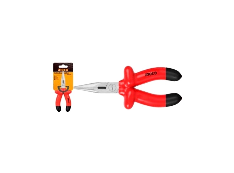 PINZA PUNTA LARGA P/ ELECTRICISTA 8`` ROJA C/ AISLAMIENTO 1000VOLT/200MM INGCO HILNP01200