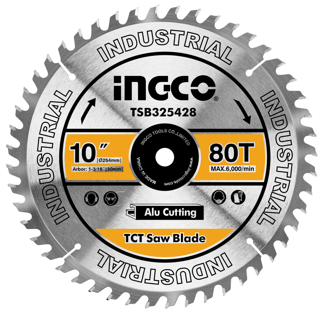 DISCO DE SIERRA P/ALUMINIO 10´´X 1.13/16X80T INGCO TSB325428