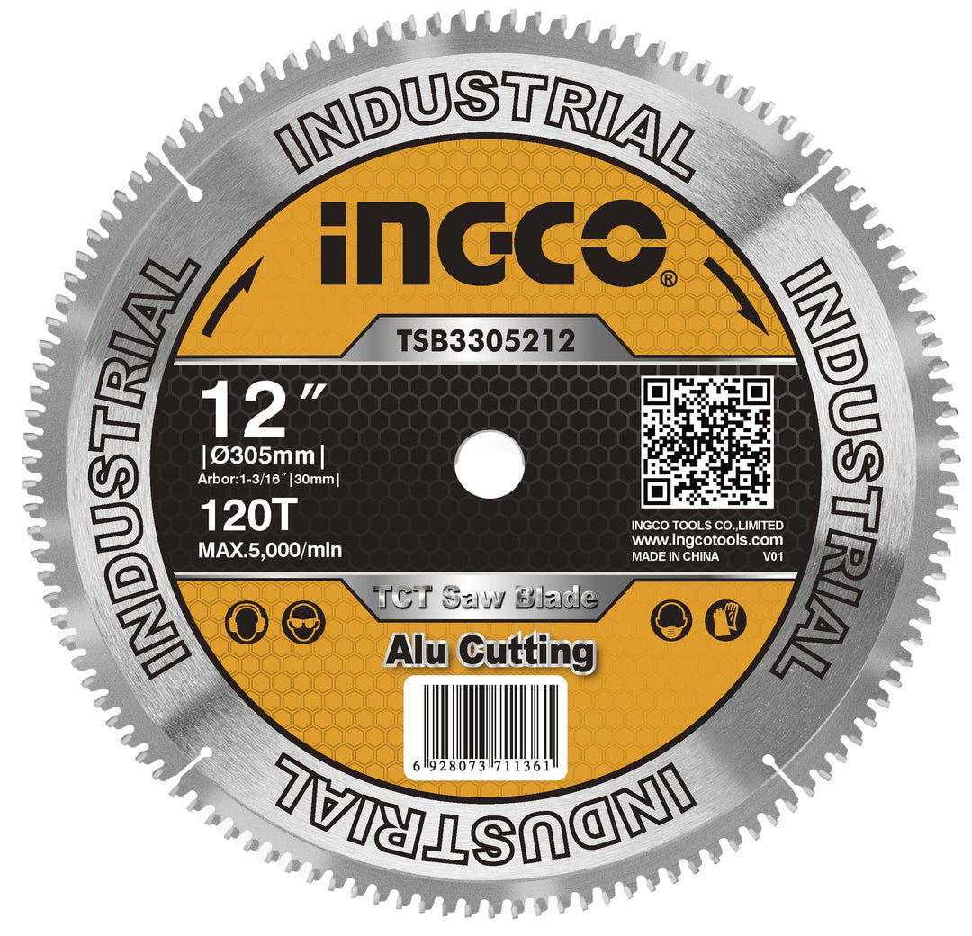 DISCO DE SIERRA P/ALUMINIO 12X1.3/16X120T INGCO TSB3305212