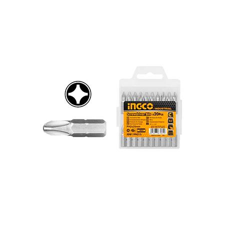 DESTORNILLADOR PH2,25mm, 20pcs/set INGCO SDB11PH213