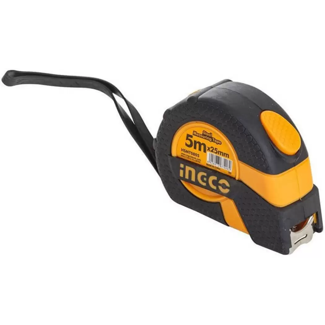 CINTA MÉTRICA PLÁSTICA NEGRA/AMARILLA 8MTS INGCO HSMT8808