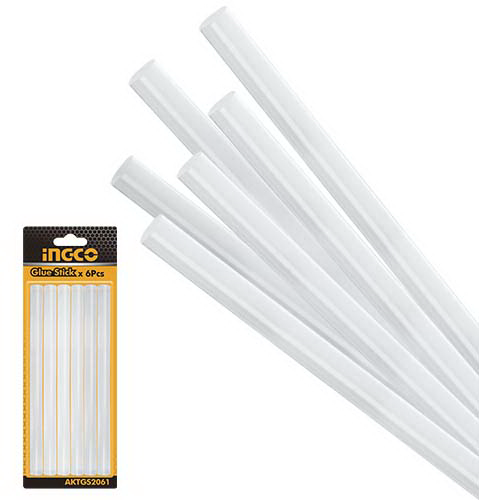 VELA DE SILICON P/ PISTOLA 11.2MM 20CM 6 UNIDADES /PAQUETE POR UNIDAD INGCO AKTGS2061