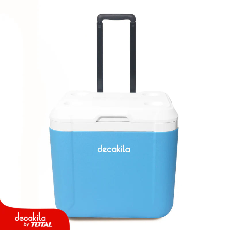 KMFG026L NEVERA DE PLAYA AZUL C/RUEDAS Y ASA 52LTS/55QT LUZ EXTERIOR 53*44*47.6cm DECAKILA