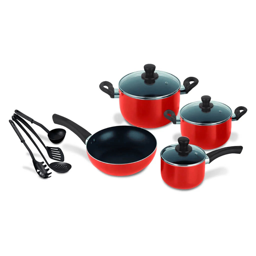 KMEP006B JUEGO DE 11 PCS OLLA Y SARTEN ANTIADHERENTE DECAKILA
