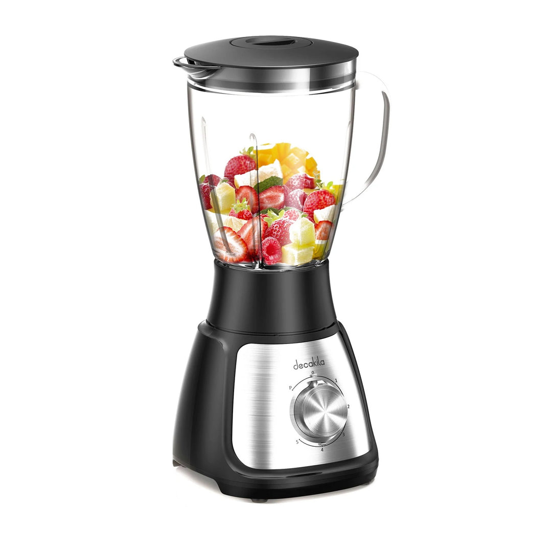 LICUADORA ELECTRICA JARRA CRISTAL 1.5L 5VEL. 500W DECAKILA KUJB002W