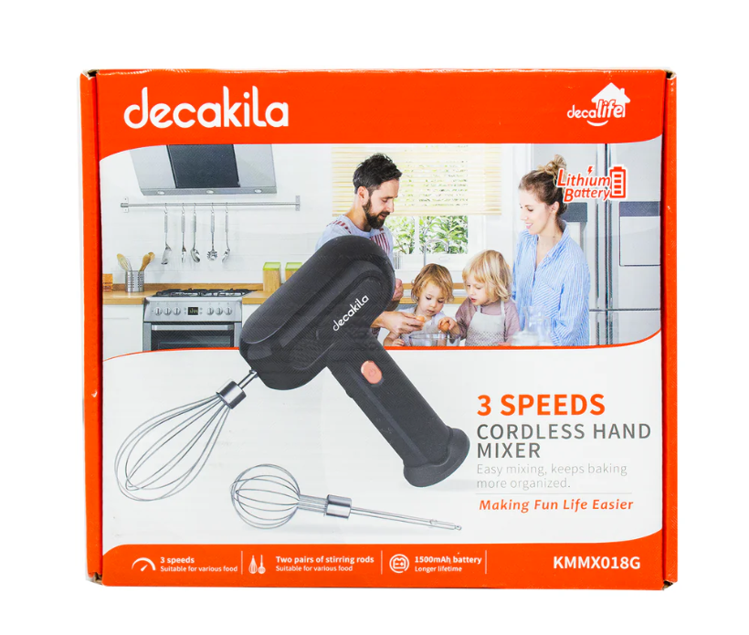 BATIDORA MANO USB 25W DC 3.7V 3 VELOCIDADES DECAKILA KMMX019G