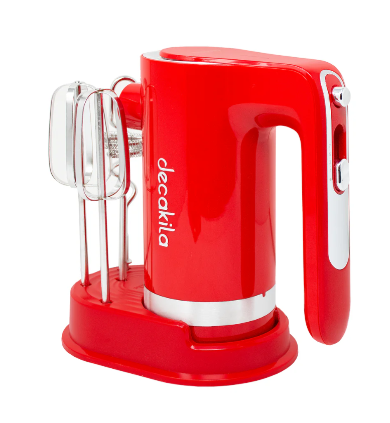 BATIDORA DE MANO ROJO/NEGRO USB DC 11.1V 90W 7 VELOCIDADES DECAKILA KMMX006R