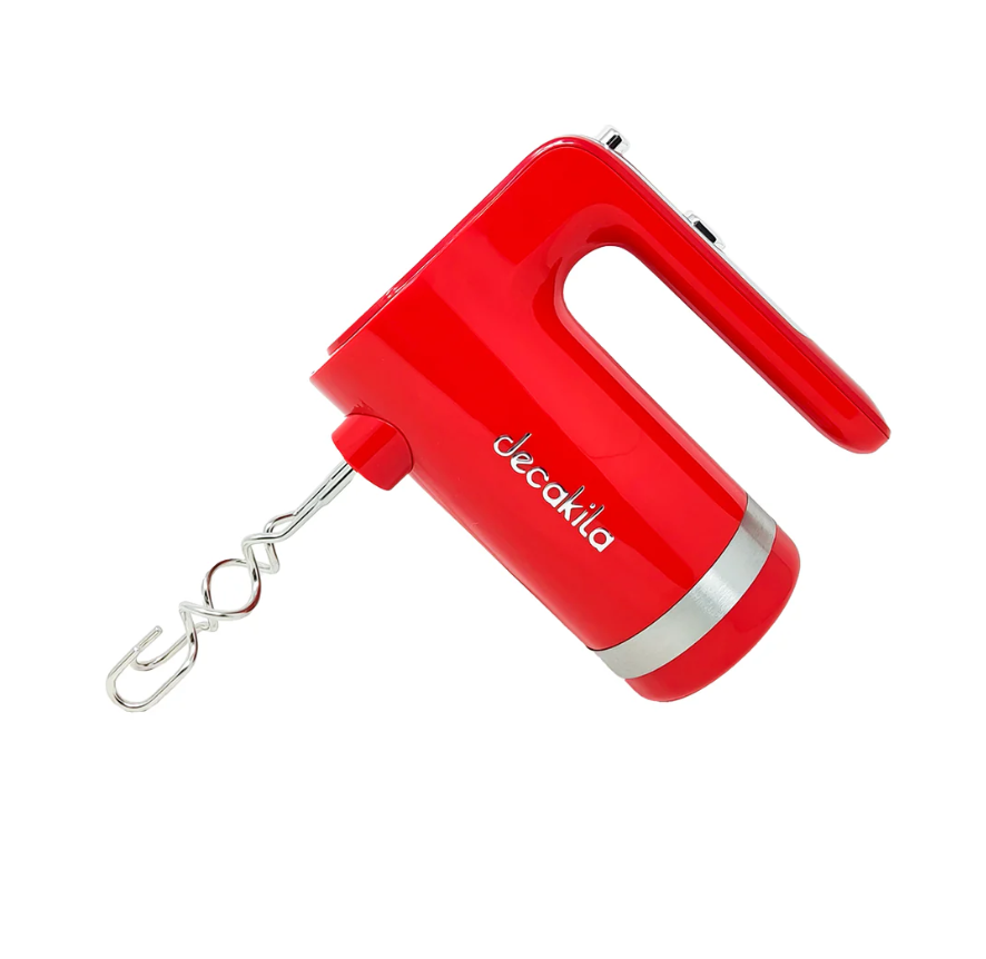 BATIDORA DE MANO ROJO/NEGRO USB DC 11.1V 90W 7 VELOCIDADES DECAKILA KMMX006R