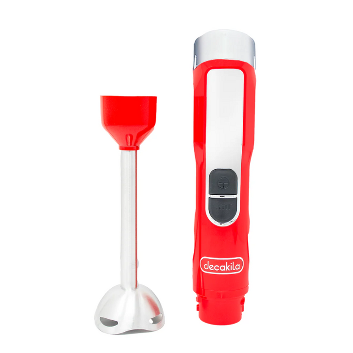 JUEGO DE LICUADORA MANO INALÁMBRICA ROJO/NEGRO DC 16V 100W CON 1BATERIA 2.0AH+1CARGADOR DECAKILA KUJB056R