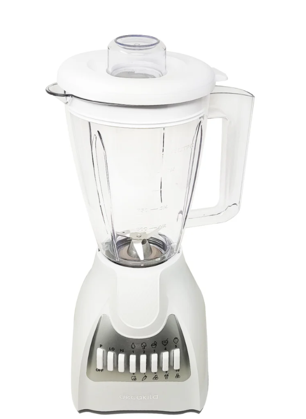 LICUADORA ELECTRICA JARRA DE PLASTICA 1.5LTS 500W 120V 50/60HZ 10VELS. DECAKILA KUJB044B