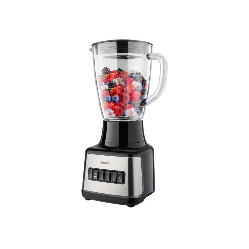 LICUADORA ELECTRICA JARRA CRISTAL 1.5L 6VEL. 500W DECAKILA KUJB007B